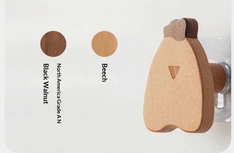 Beech Solid Wood Hook Hanging Clothes