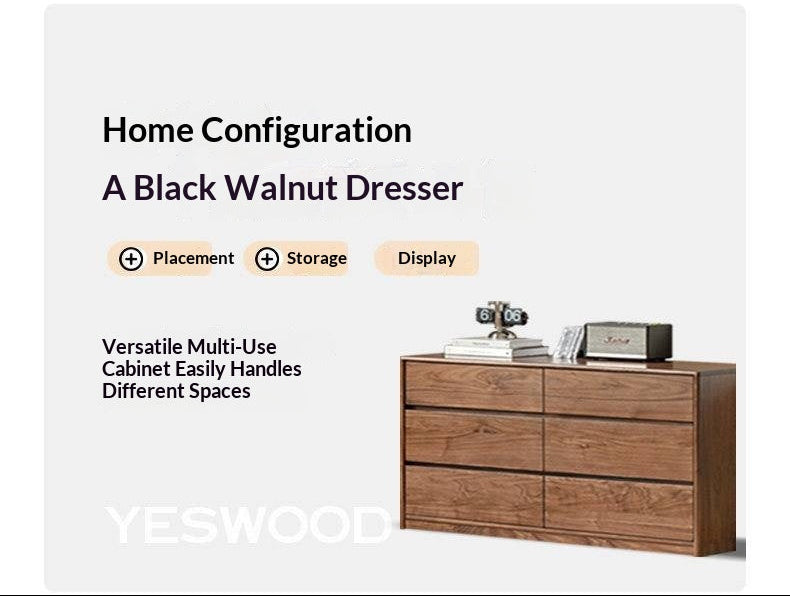 Black Walnut, South American Walnut Solid Wood chest of drawers