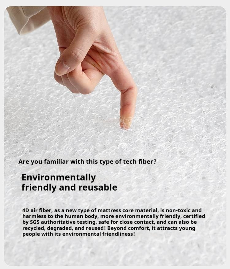 Zero-Glue Bedroom Mattress — Natural Anti-Mite, Breathable, Spring Back Support, Firm Support Mattress