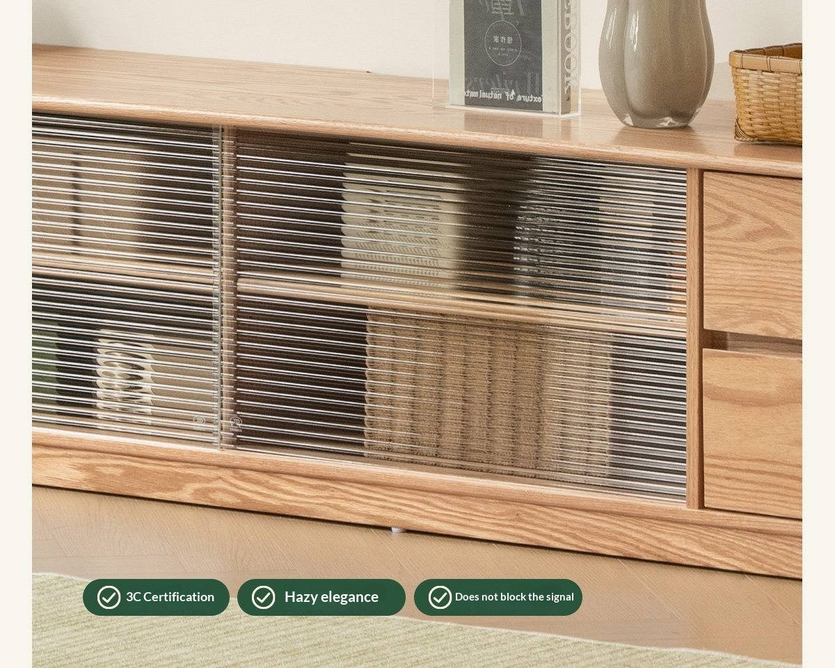 Solid RubberWood, Oak Solid Wood TV Cabinet Floor Combination