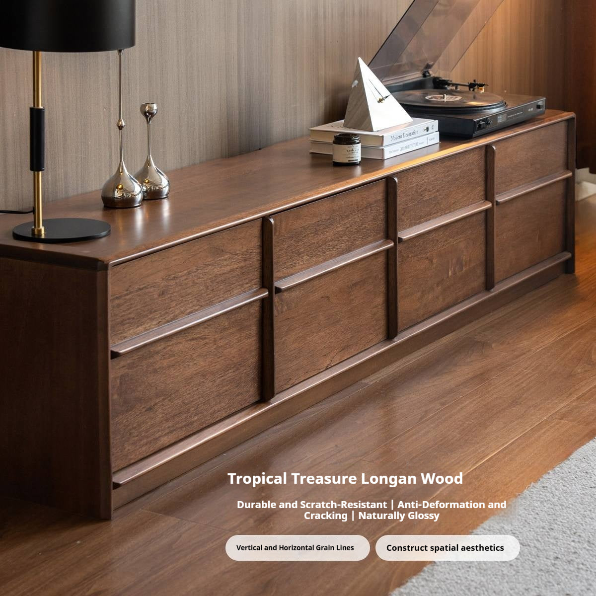 Solid Rosewood Modern Simple TV Cabinet