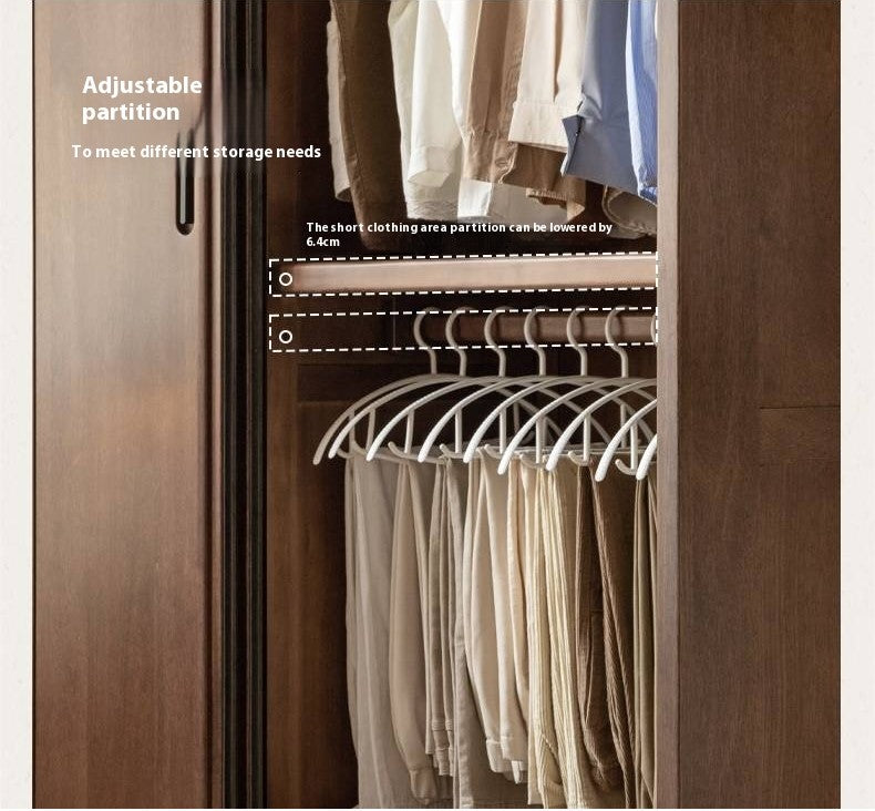 Golden Sandalwood Solid Wood Wardrobe