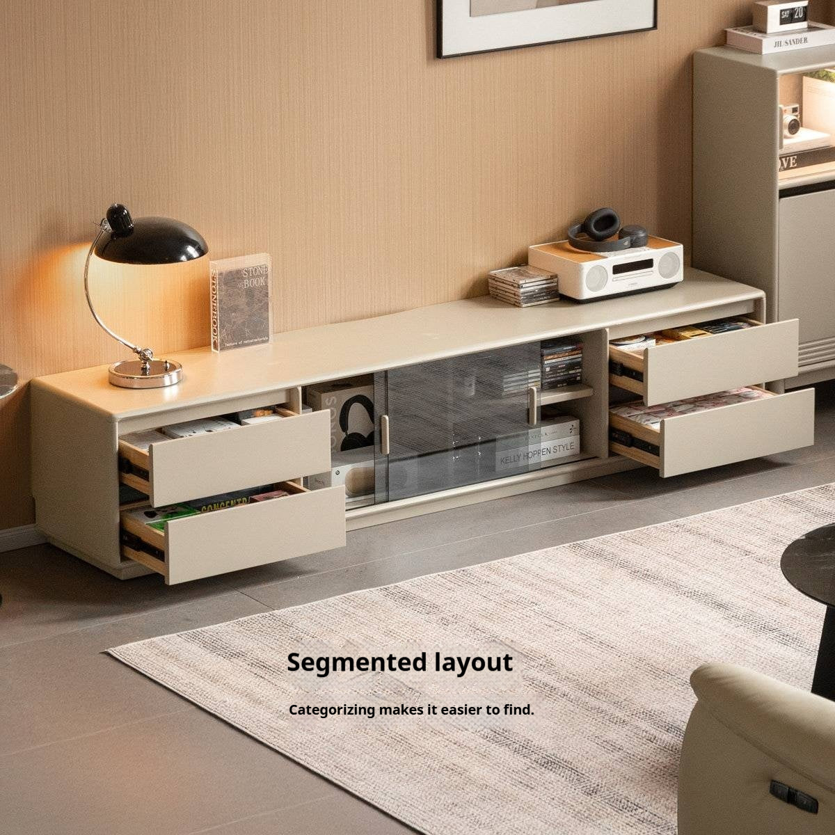 Tulipwood Solid Wood Modern Minimalist Floor Standing TV Stand