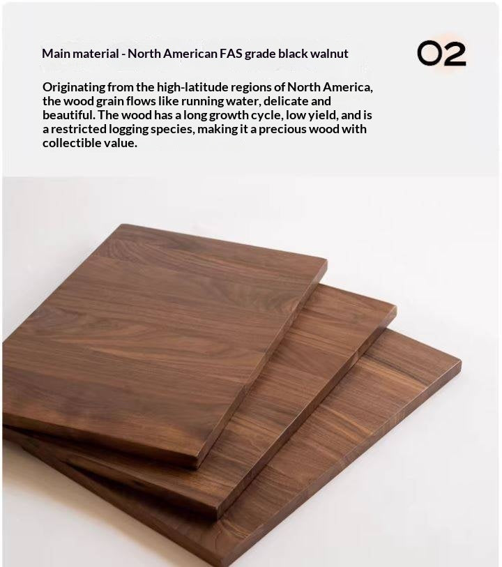 Black Walnut, Catalpa, Sandalwood Solid Wood Nightstand Modern Minimalist