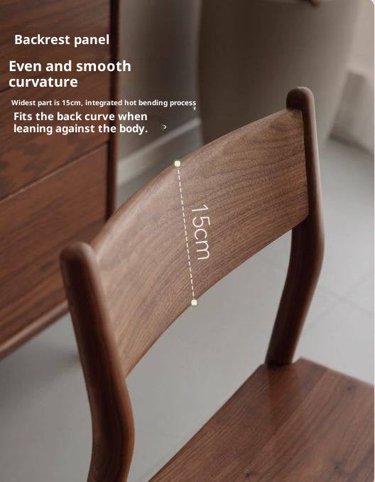 Set 4 Pcs Black, Walnut, Ash, Oak, Beech, Sandalwood Solid Wood Dining Chair