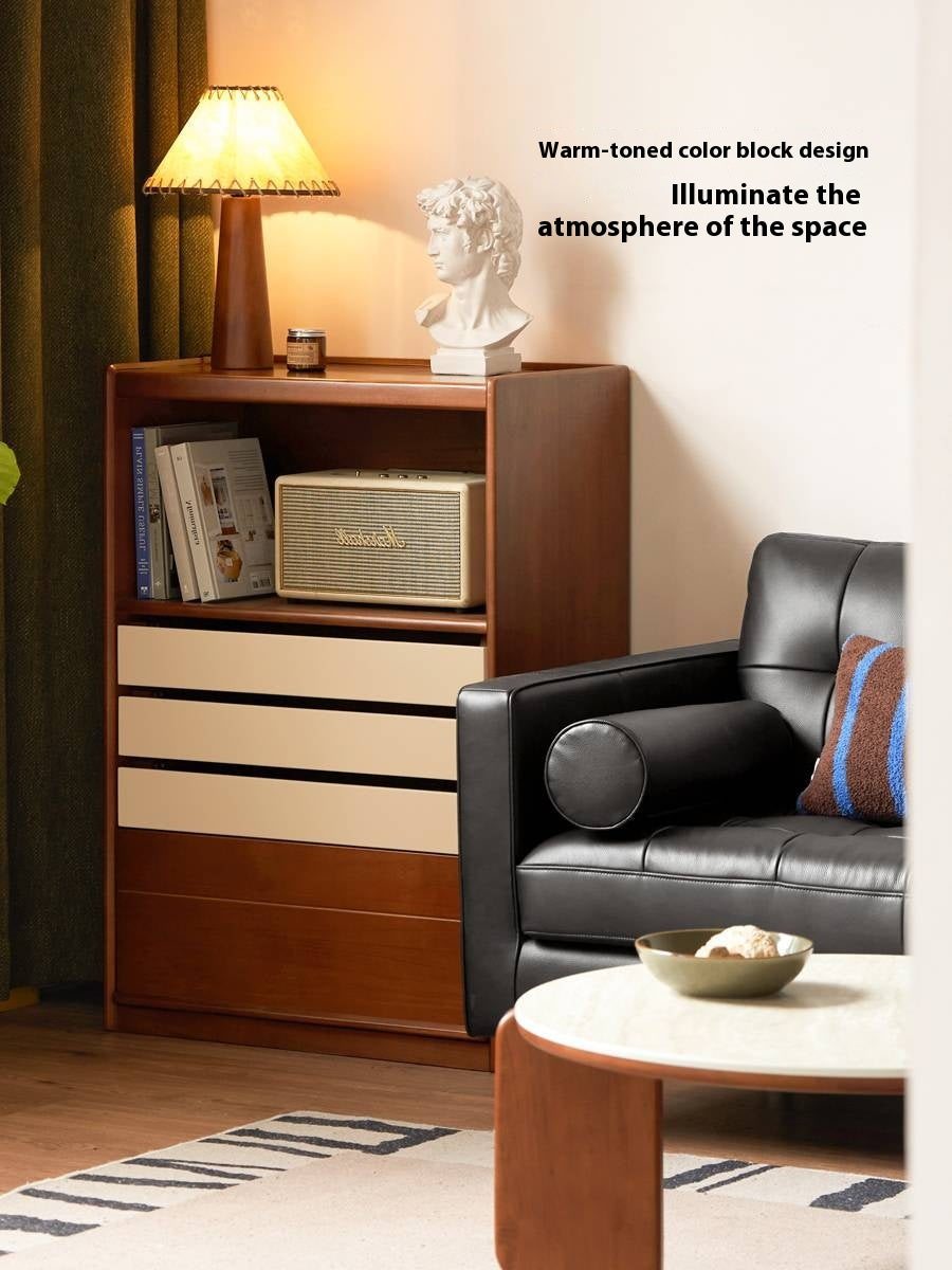 Poplar Solid Wood Antique Style Side Cabinet