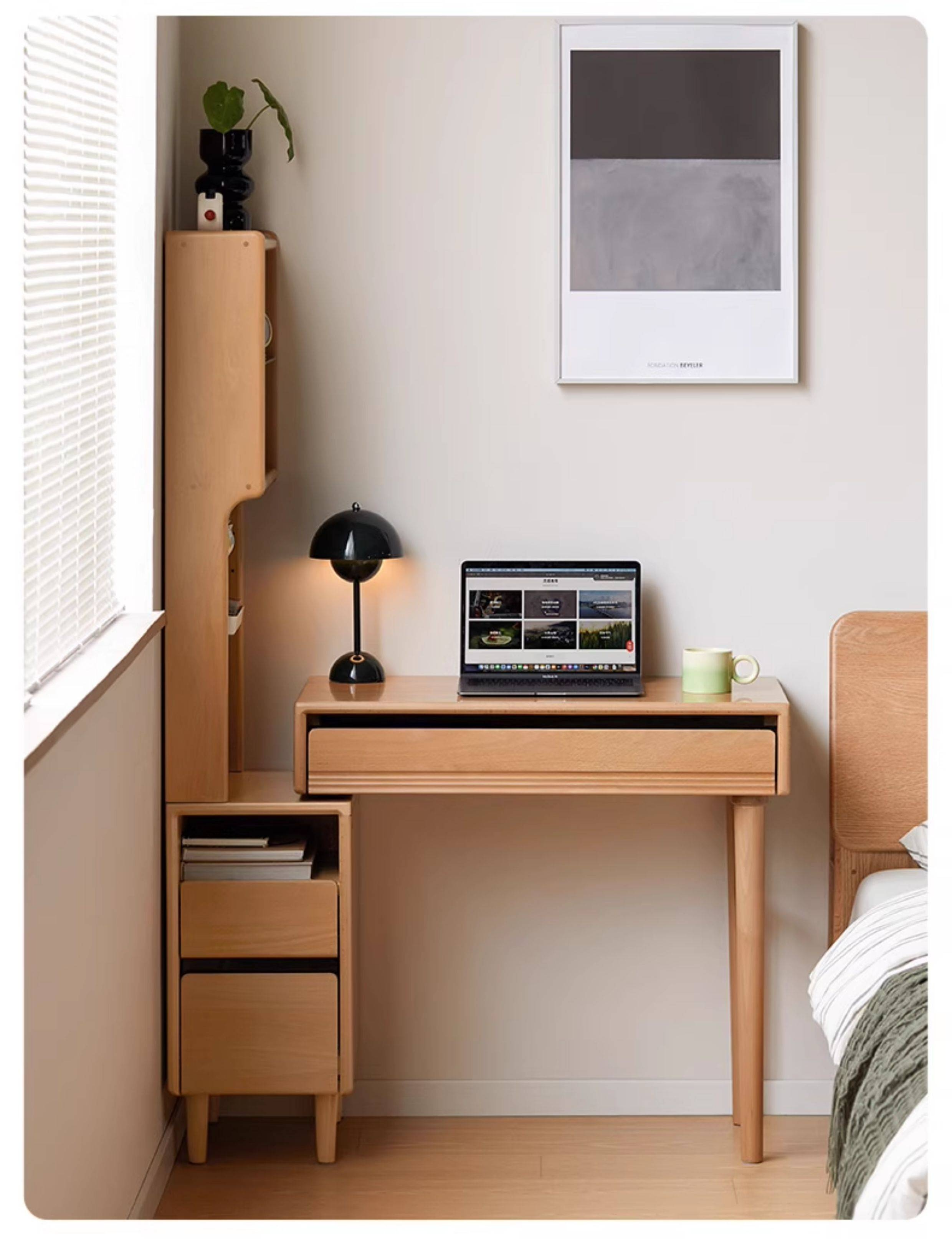 European Beech Solid Wood Retractable Modern Dressing Table