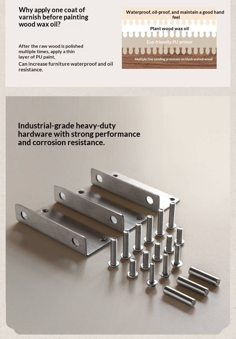 Set 4pcs Black Walnut Solid Wood Home Soft Back Dining Chair