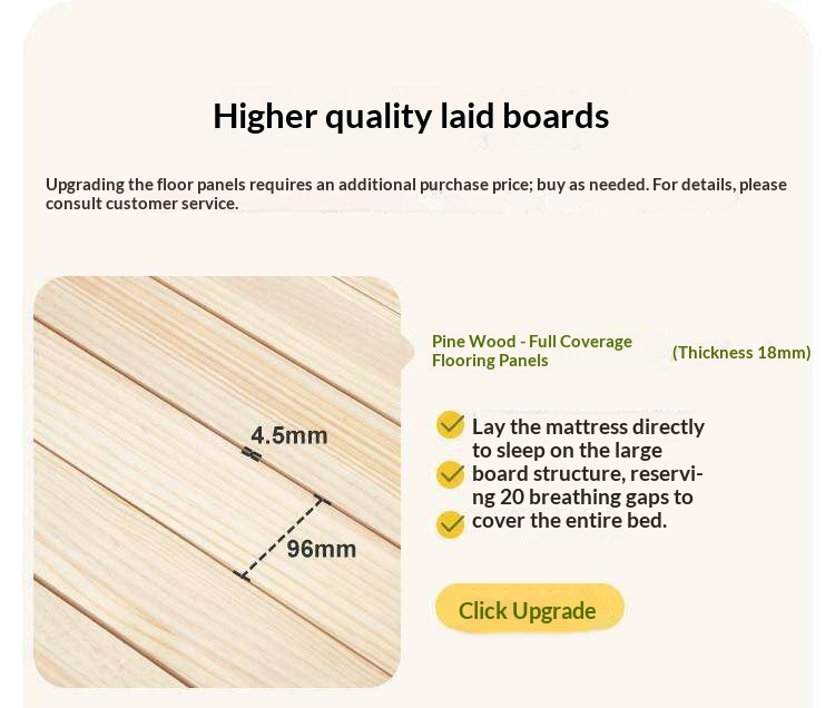 Rubberwood Solid Wood Children's Modern Bed