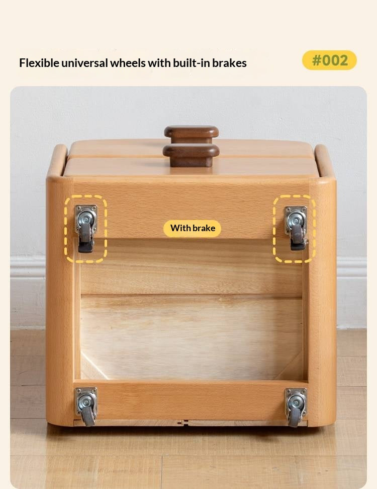Beech Solid Wood Children's Nightstand Modern Minimalist