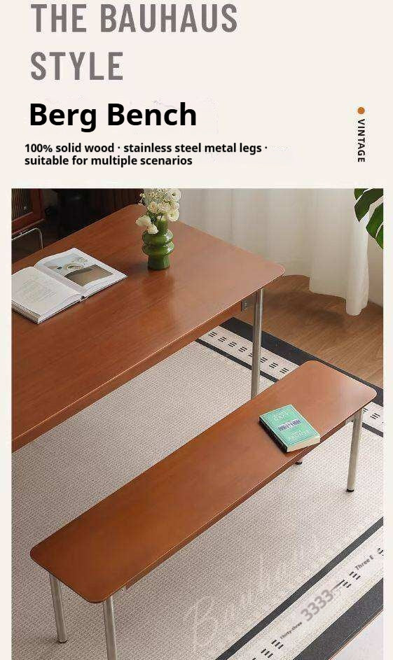 Poplar Solid Wood Medieval Retro Long Bench