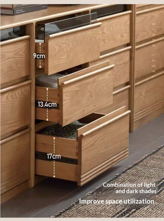 Ash Solid Wood Modern Chest of Drawers