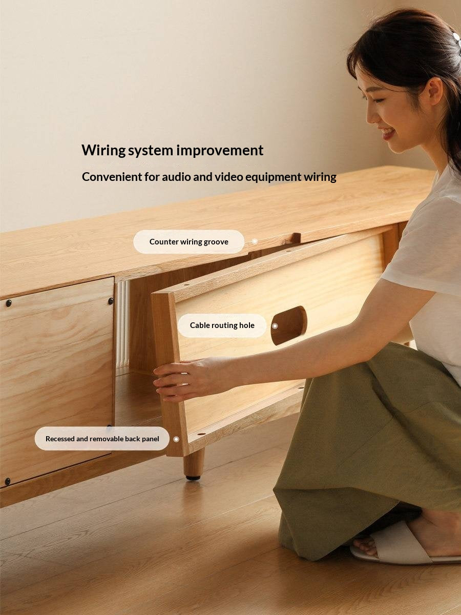 Ash, Oak Solid Wood TV Cabinet Modern.