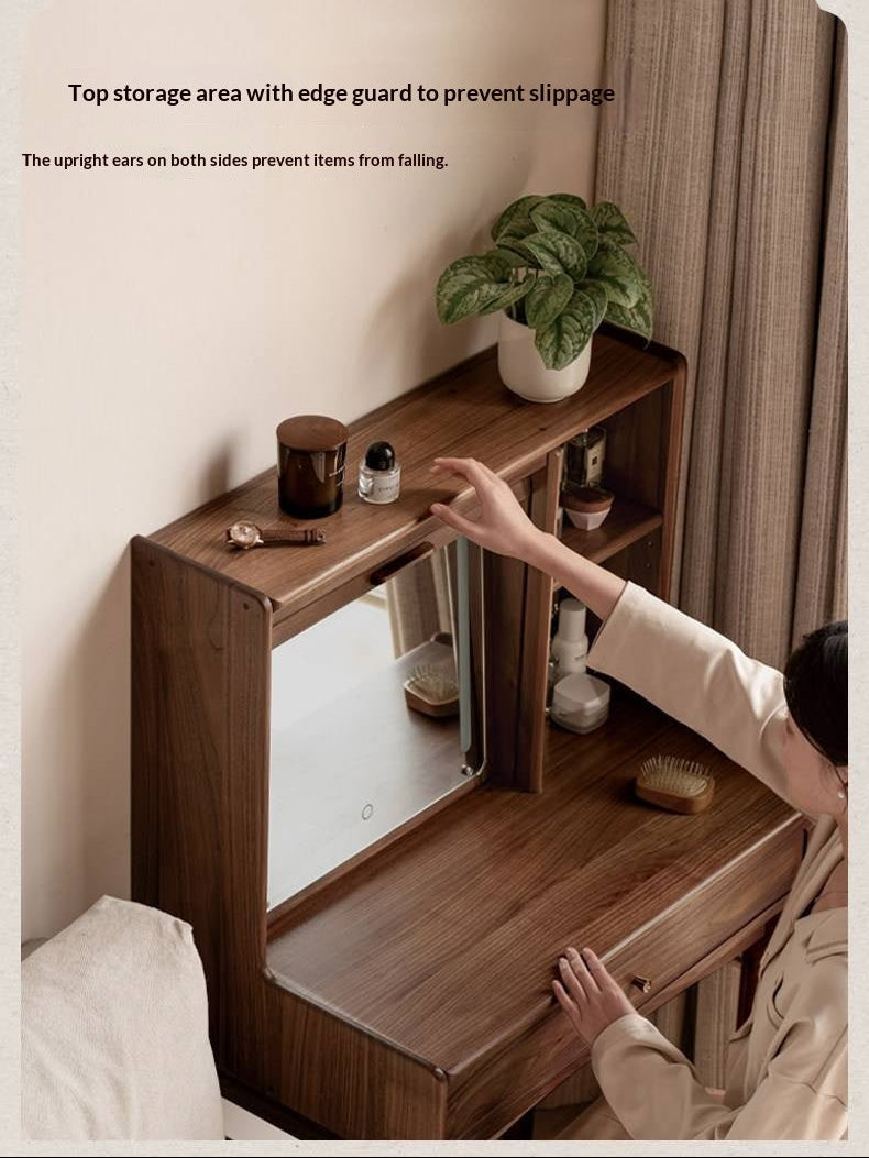 Ash, Black Walnut Solid Wood Vanity Table