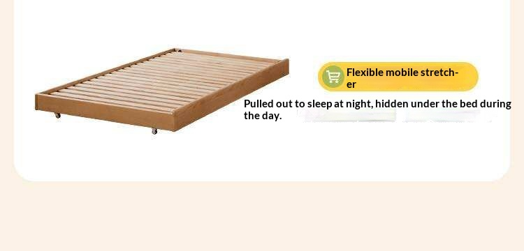 Beech Solid Wood Compact Bunk Bed, Suitable for Adults and Children