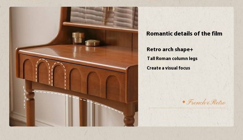 Poplar Solid Wood Multifunctional Makeup Table