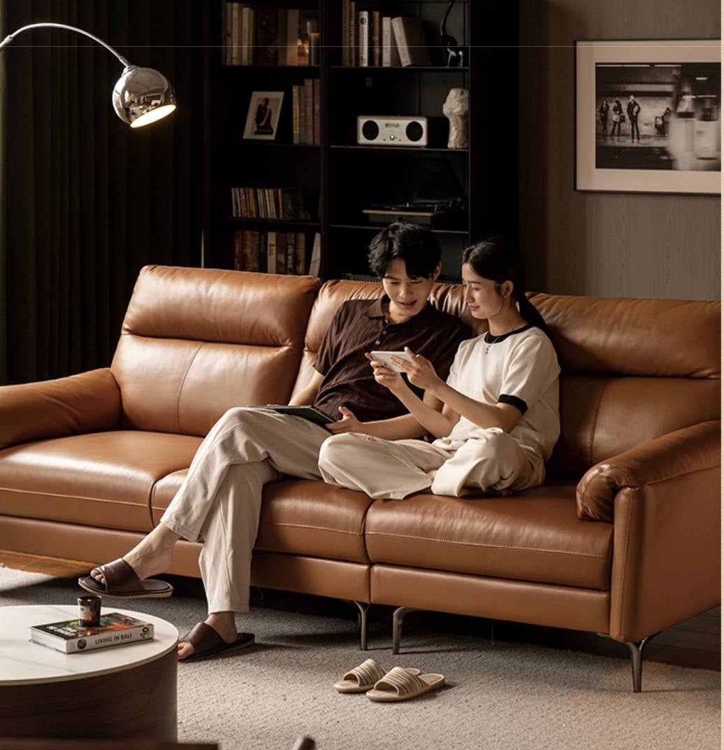 Genuine Leather Italian Normcore Modern Sofa