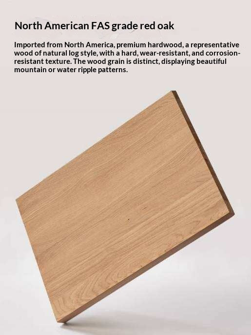 Oak Solid Wood Corner Sideboard with Simple Storage Cabinet