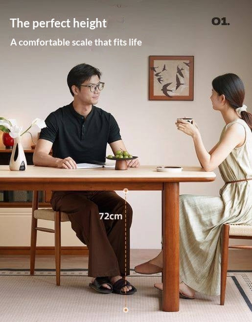 Tulipwood Solid Wood Antique Style Rock Board Dining Table