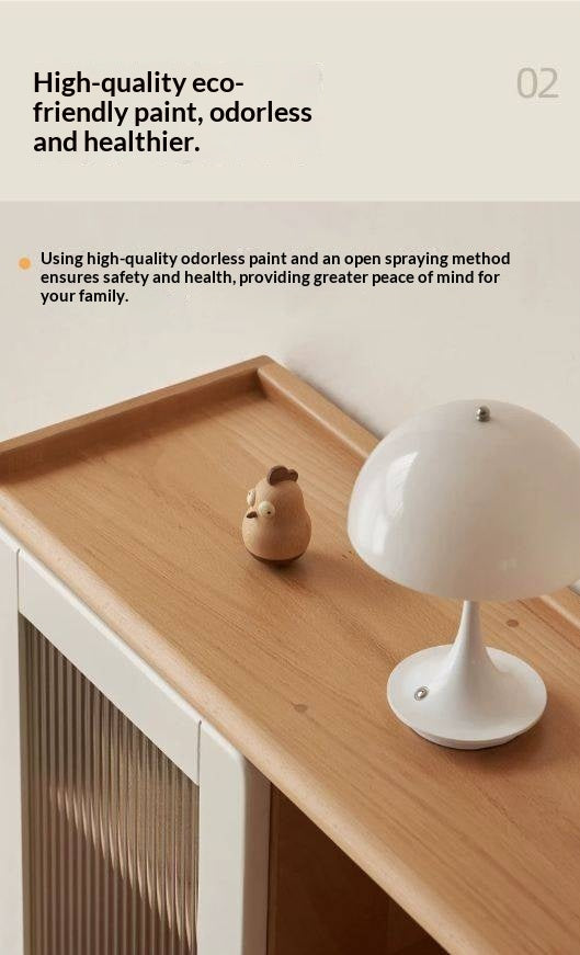 Beech Solid Wood Desk Bookshelf Integrated Study