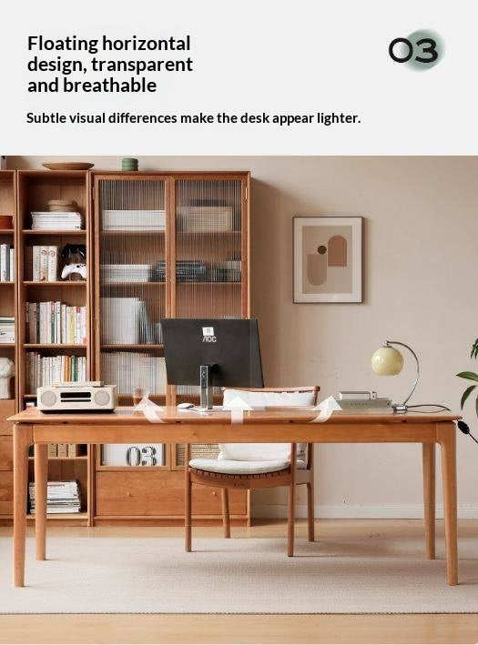 Cherry Solid Wood Large Office Table