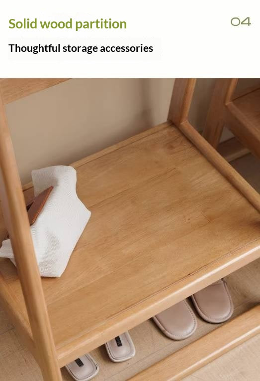 Solid Rubberwood Nordic Minimalist Standing Hanger