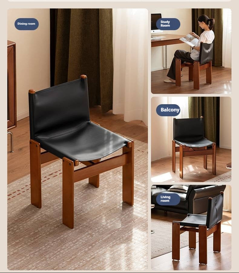 Beech, Black Walnut Solid Wood Dining Chairs antique style single chairs