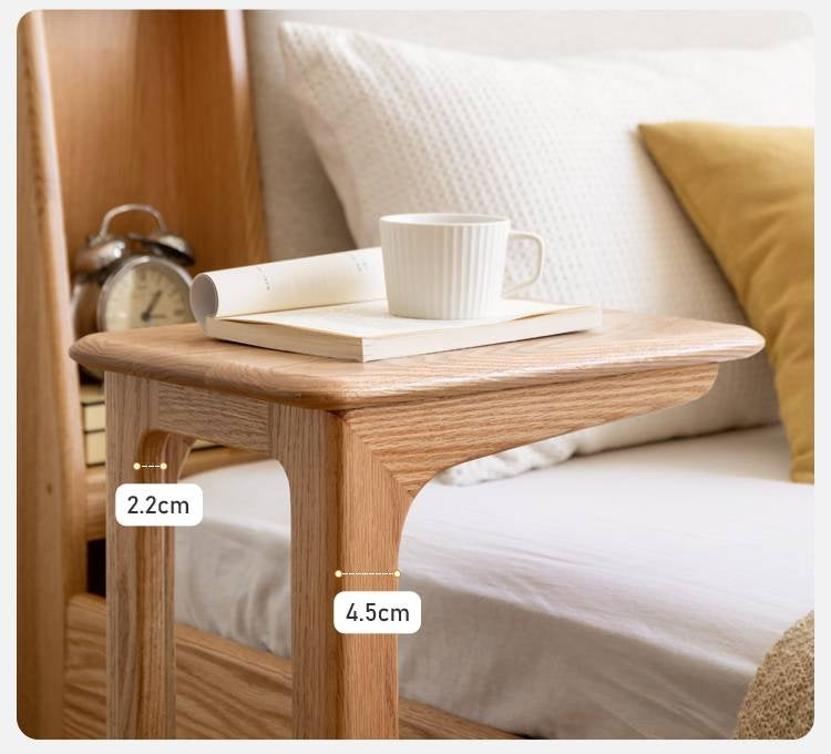 Oak Solid Wood Modern Minimalist Movable Nightstand