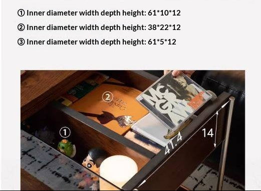 Oak Solid Wood Folding Coffee Table with Minimalist Design