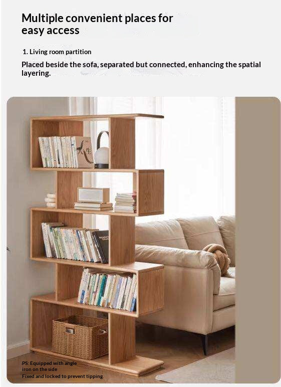 Oak Solid Wood Japanese Style Bookcase