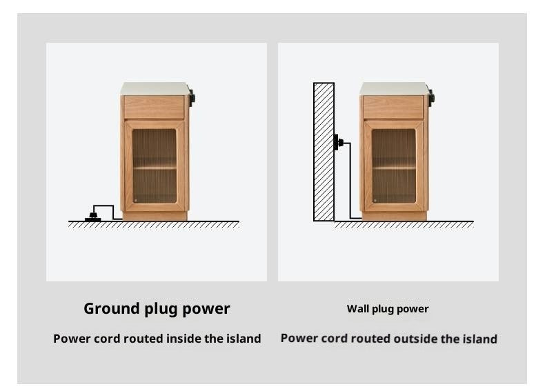Oak, Beech Solid Wood Modern Rock Plate Island Table