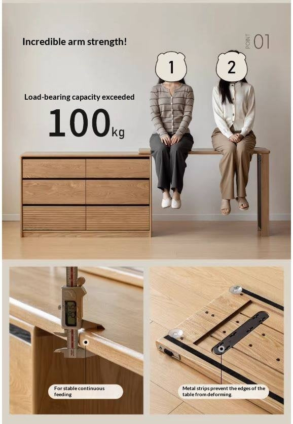 Ash Solid Wood Modern Minimalist Vanity Table