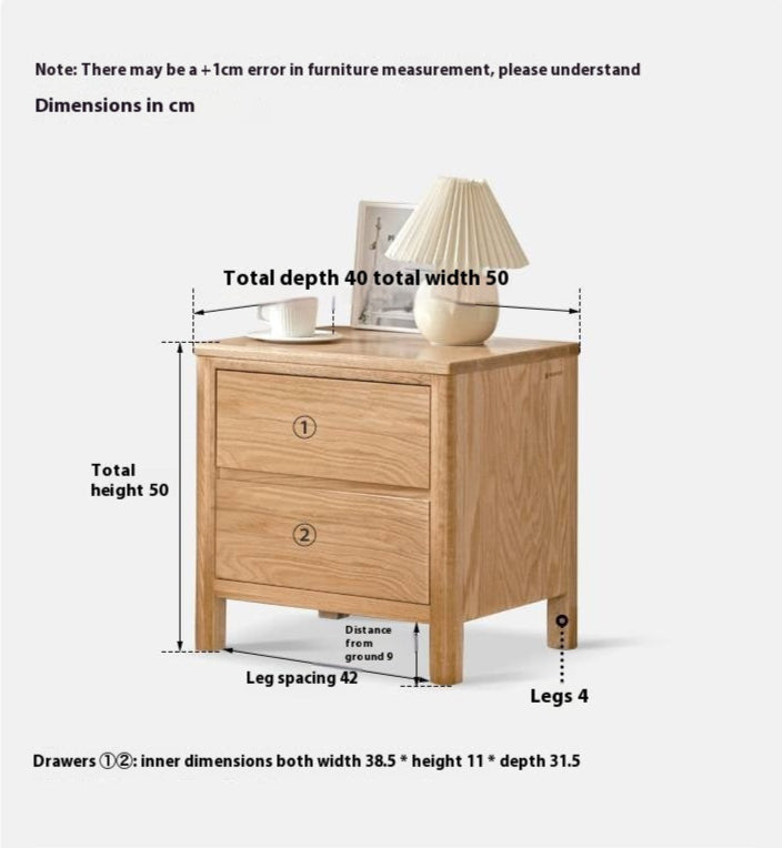 Oak Solid Wood Nordic Nightstand