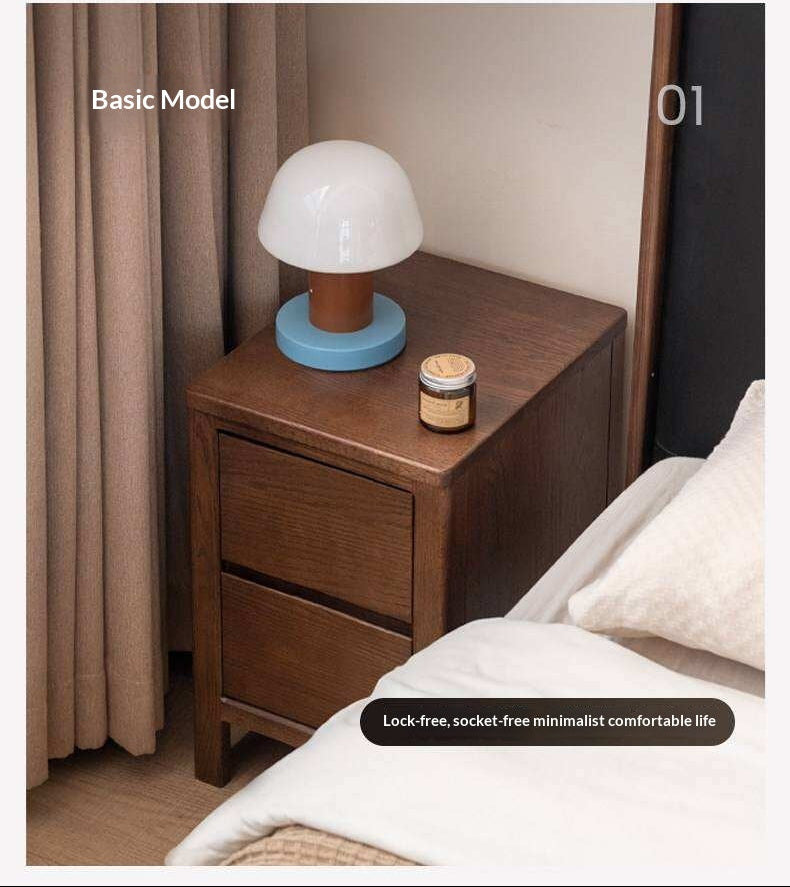 Oak Solid Wood Nordic Nightstand