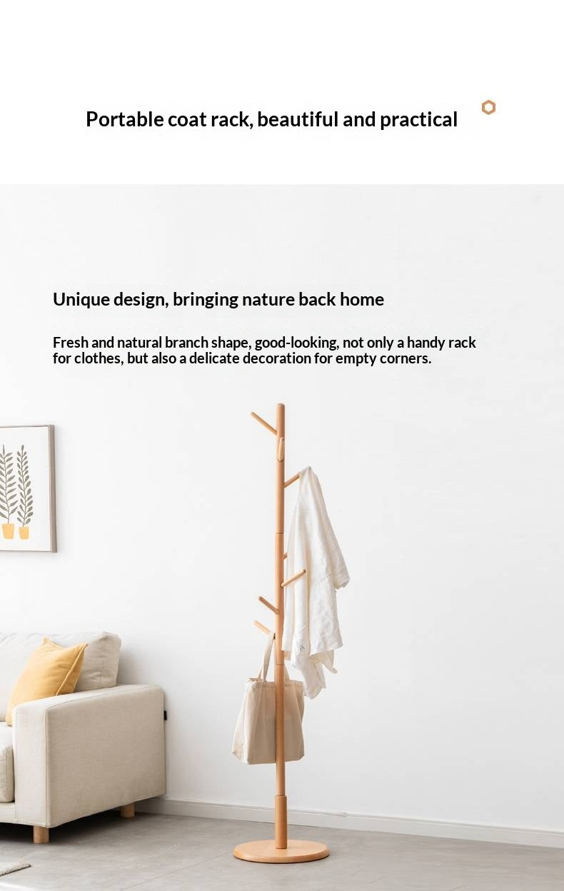 Beech Solid Wood Modern Minimalist Standing Hanger