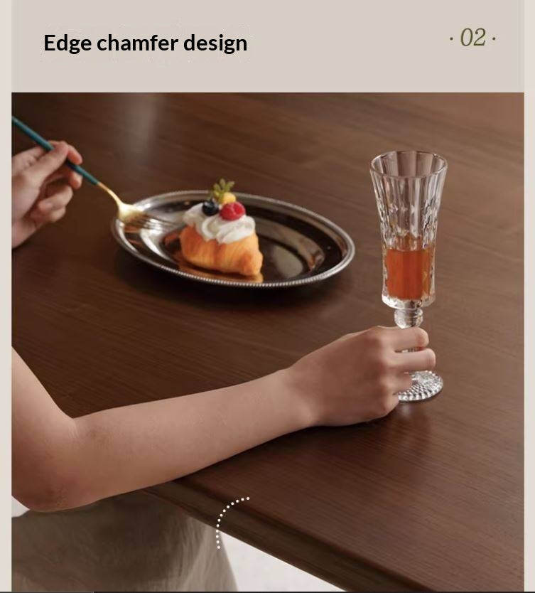 Black Walnut Solid Wood Dining Table French Retro