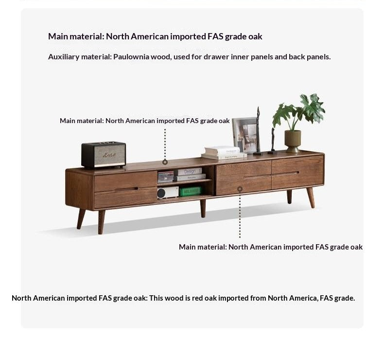 Oak, Rubberwood, Beech Solid Wood TV Stand Sliding Door.