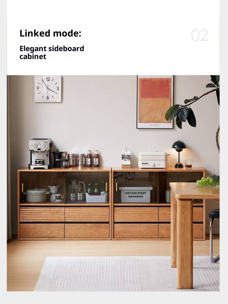 Cherry Solid Wood Floor Standing Bookcase