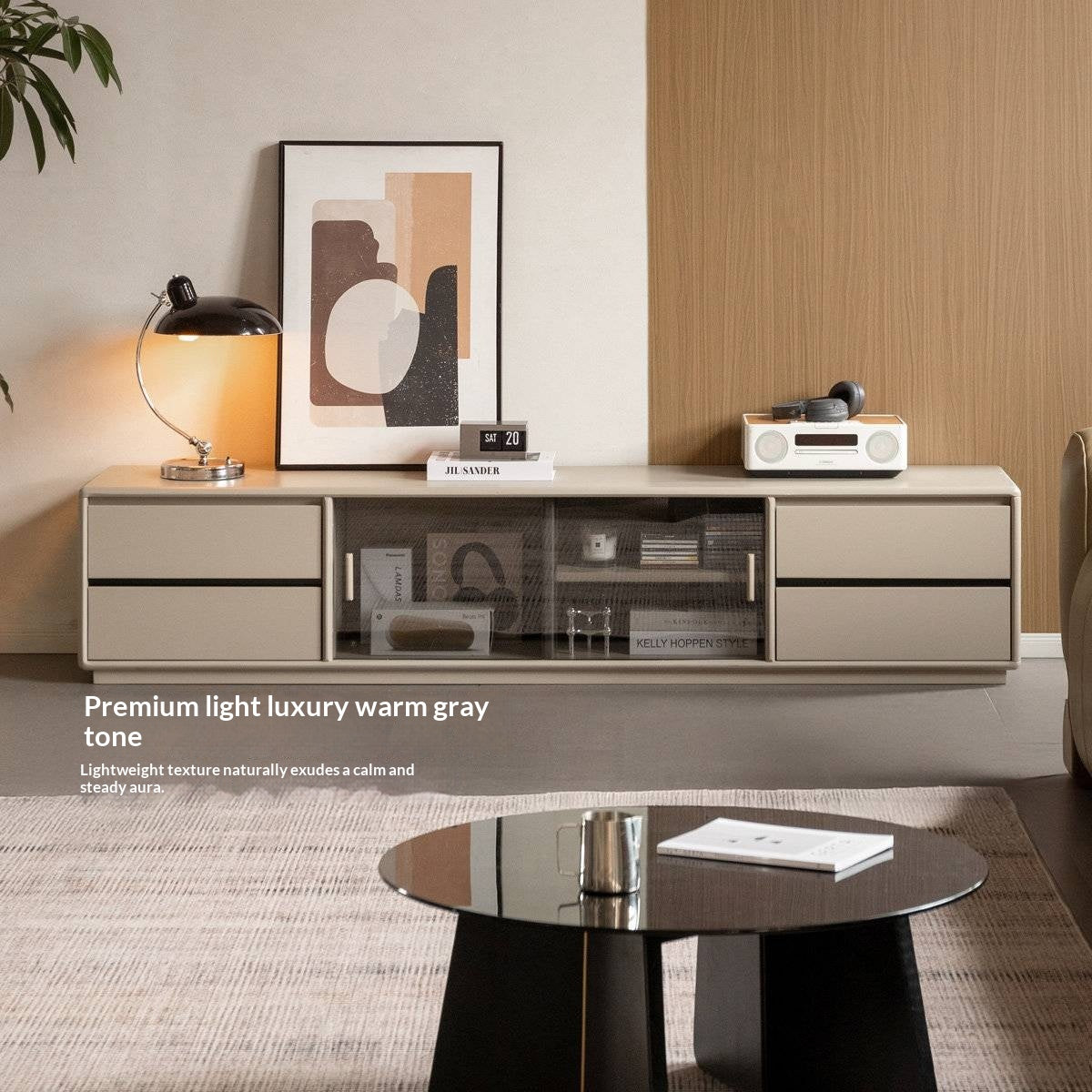 Tulipwood Solid Wood Modern Minimalist Floor Standing TV Stand