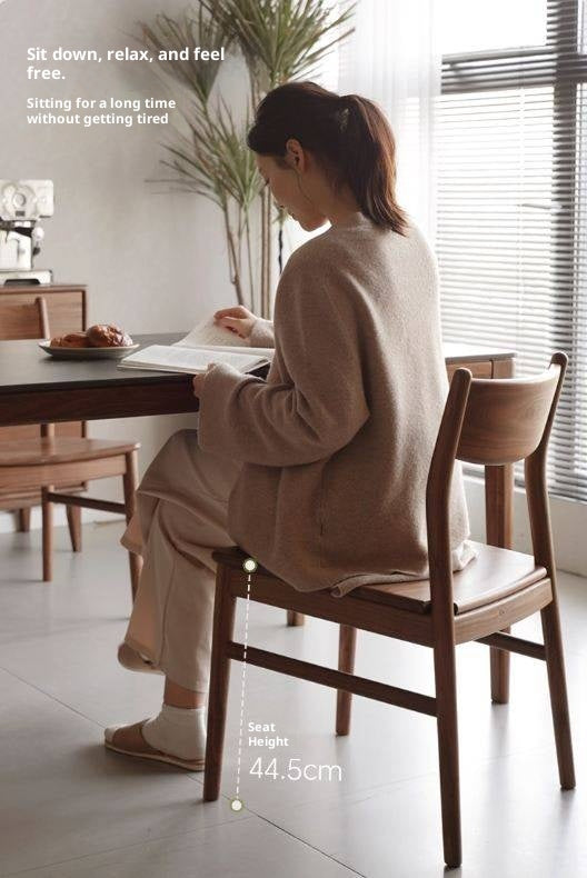 Set 4 Pcs Black, Walnut, Ash, Oak, Beech, Sandalwood Solid Wood Dining Chair