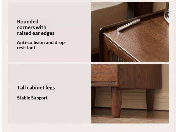 Solid Longan Hardwood, Oak Solid Wood Modern Style Nightstand