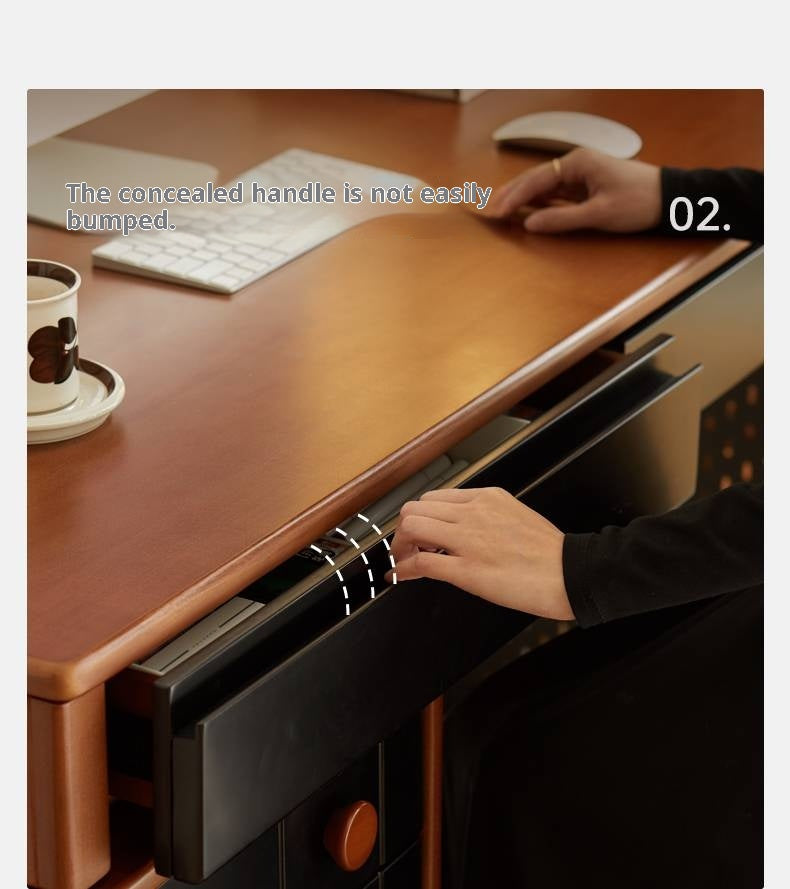 Poplar Solid Wood Desk Extendable Office Desk