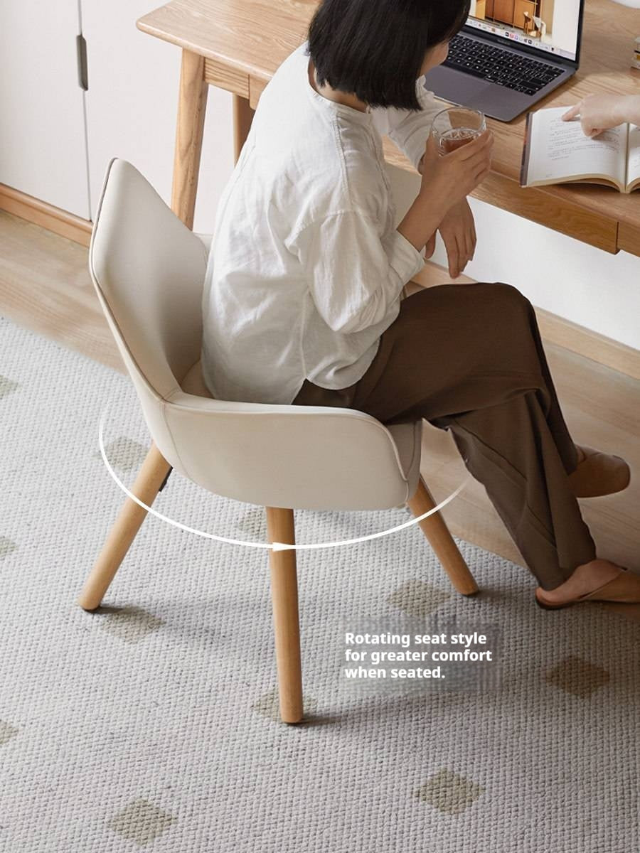 Beech Solid Wood Technological Cloth Soft Back Chair