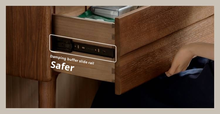 Black Walnut Solid Wood Italian Light Luxury Dressing Table