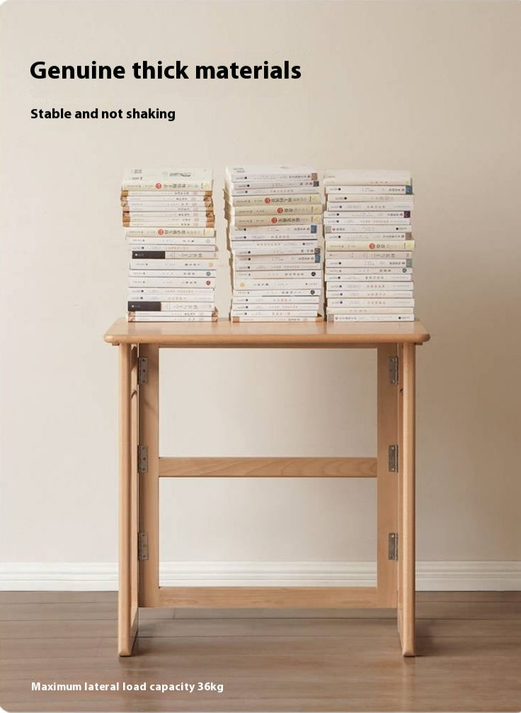 Beech Solid Wood Folding Study Table