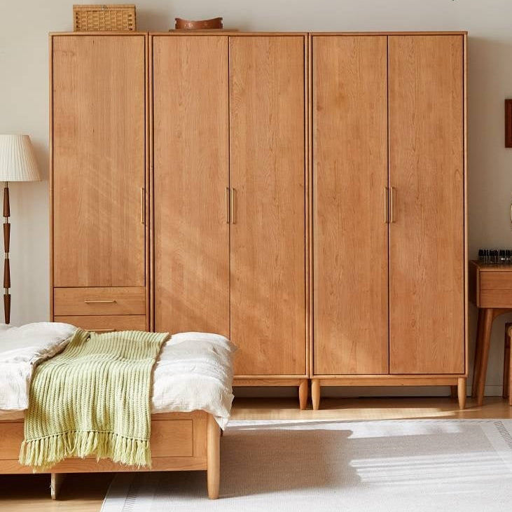 Cherry Solid Wood Fascinating Wardrobe.