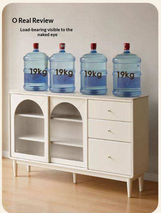 Solid RubberWood Rock Board Ultra-thin Wall Sideboard