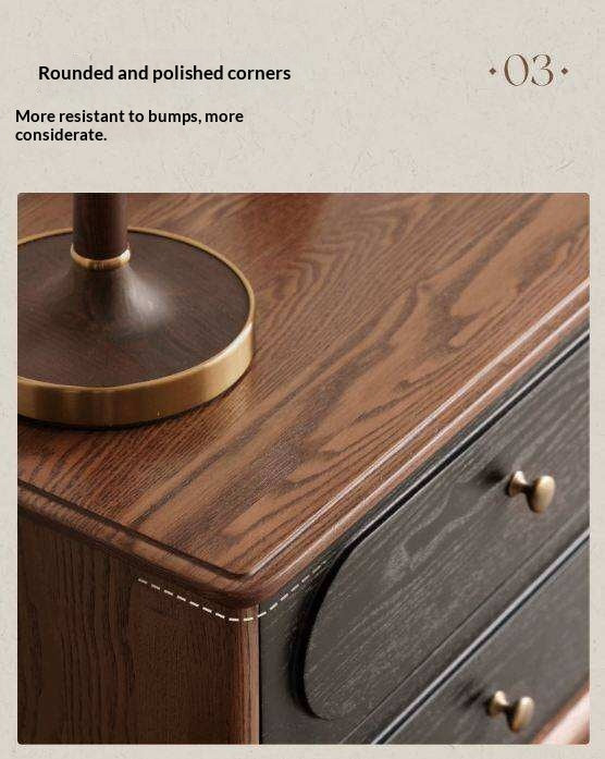 Black Walnut, Ash Solid Wood TV Cabinet with Integrated Storage, Vintage Style Floor Cabinet