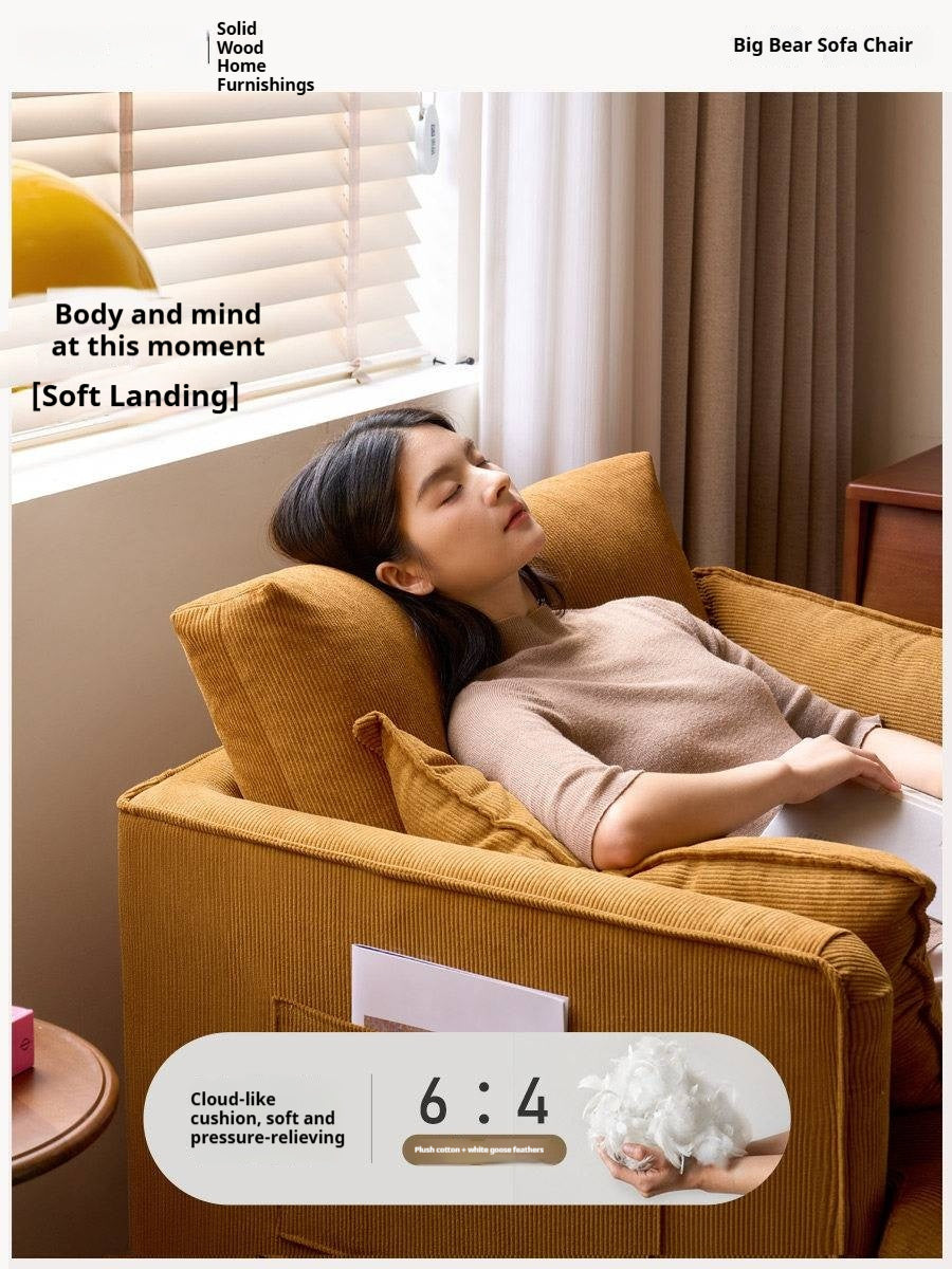 Retro Cozy Fabric Armchair)