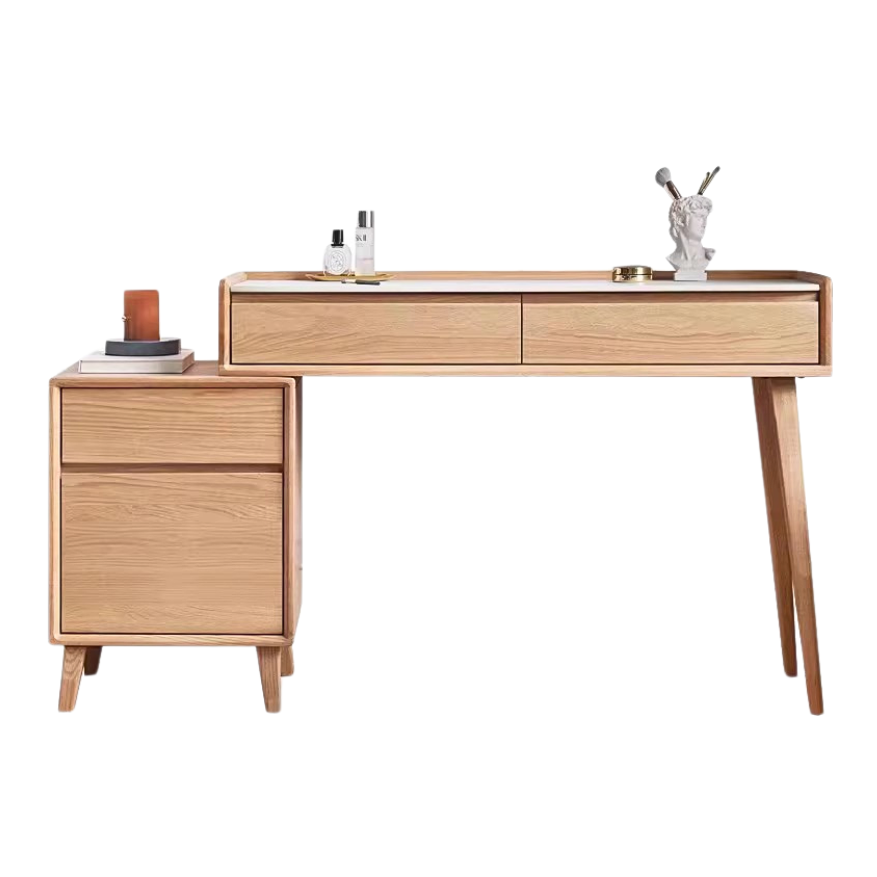 Oak solid wood Modern Simple Rock Board Dressing Table